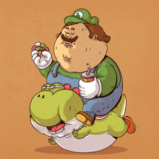 Illustration for article titled Morbidly obese versions of iconic pop culture characters by Alex Solis